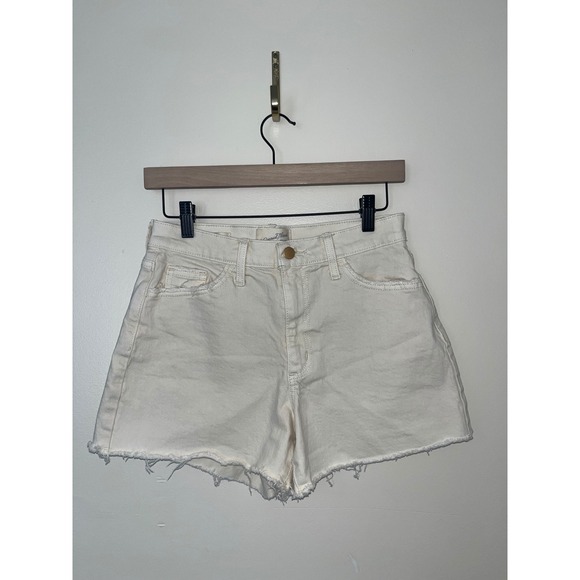 Universal Threads Pants - Universal Threads High Rise Cutoff Denim Shorts Cream White Size 4